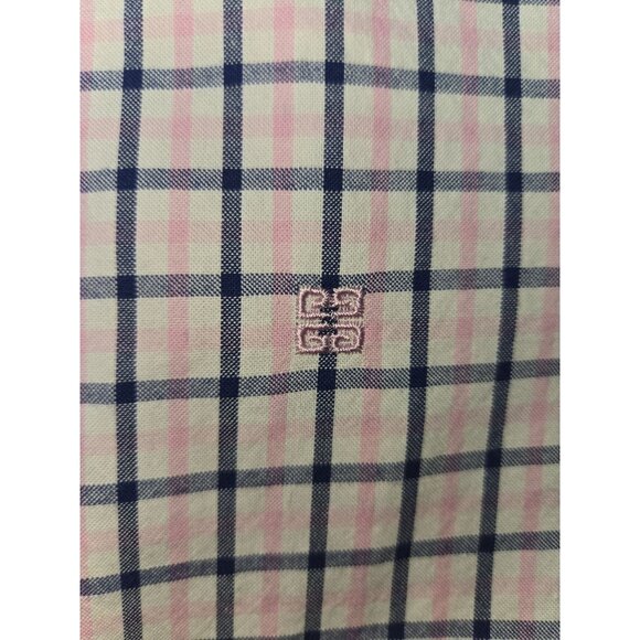 Givenchy Mens Modern Fit Long Sleeve Plaid Shirt Large - Picture 7 of 8